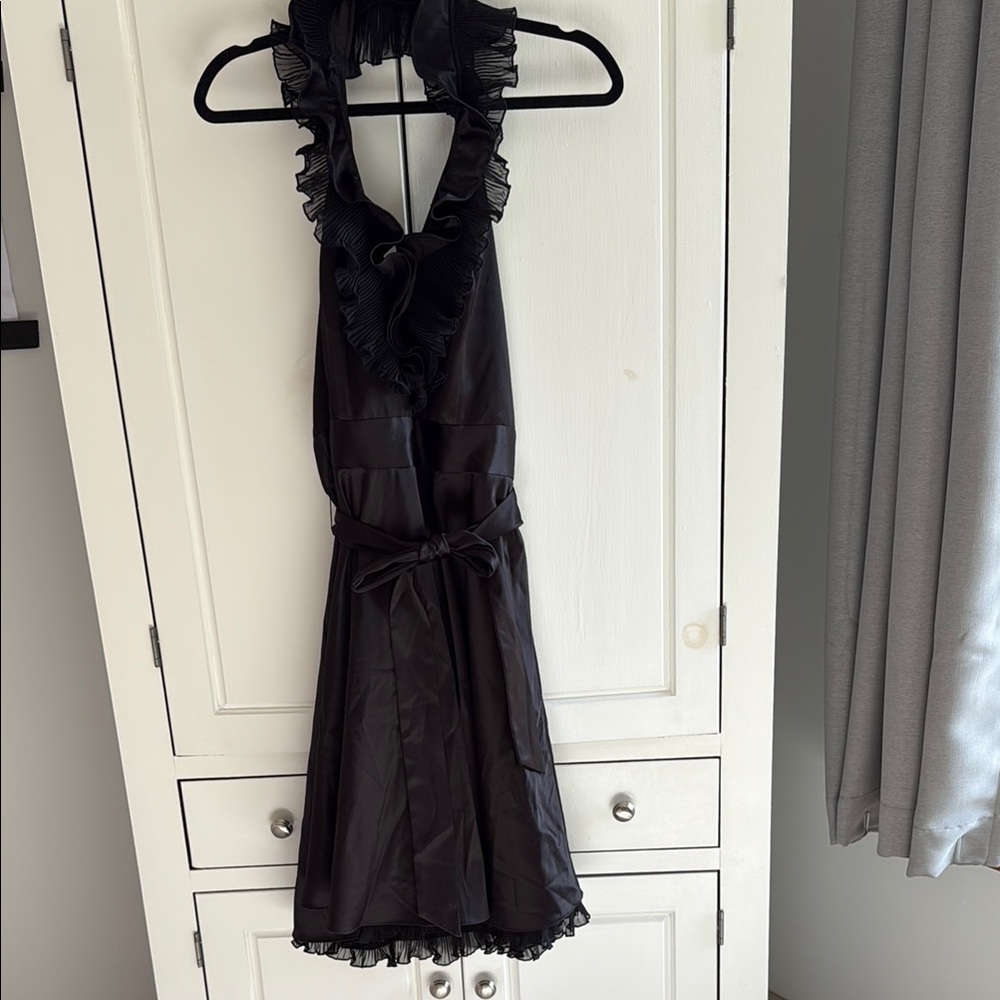 Elegant Black Ruffled Dress